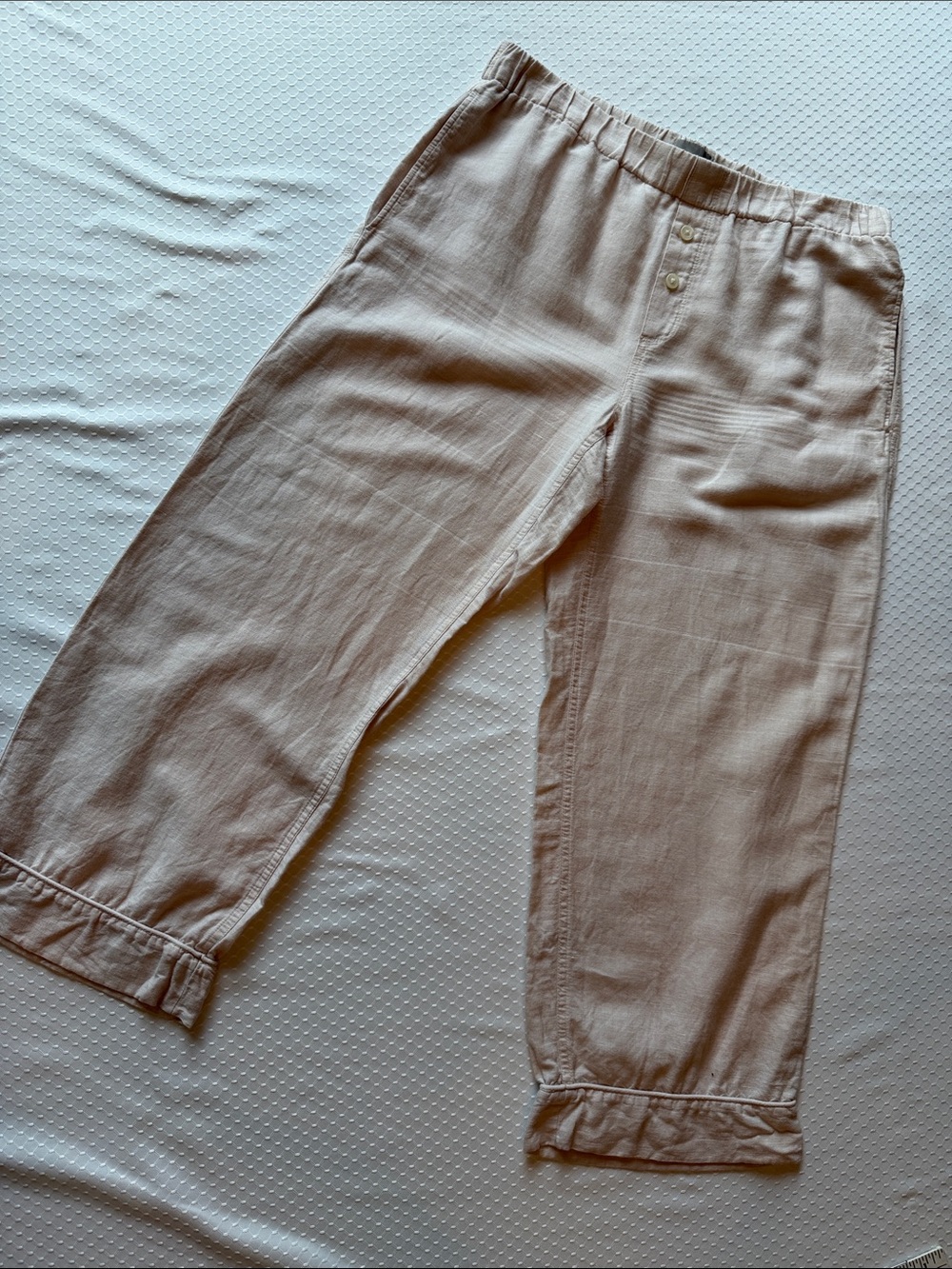 J. Crew Light Tan Linen-Blend Casual Pants